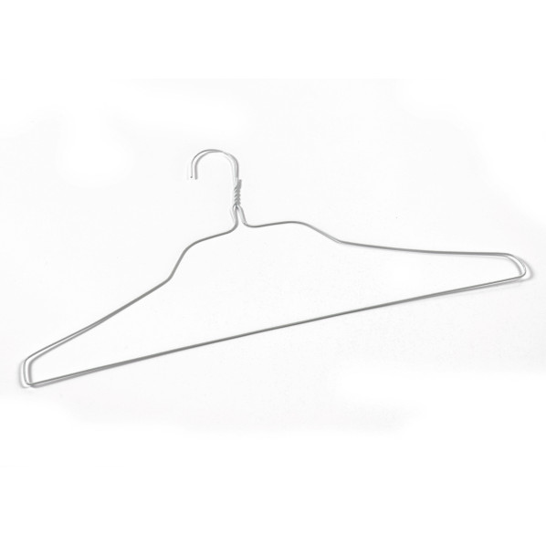Wire Hangers Bulk - 100 White Metal Hangers - 18 Inch 14.5 Gauge Standard