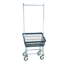 100T58/D7 - Front Load Laundry Cart w/ Double Pole Rack, Dura Seven  - R&B Wire