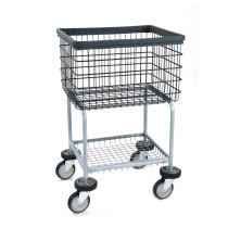300G/D7 - Deluxe Elevated Laundry Cart, Dura Seven - R&B Wire