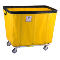 406SOC/ANTI/YEL - 6 Bushel Antimicrobial Vinyl Basket Truck Yellow Color - R&B Wire