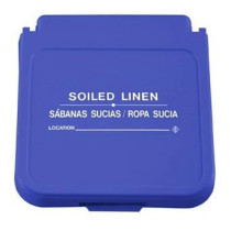 602SLW - Hamper Label, "Soiled Linen" White Lettering, pack of 5 - R&B Wire