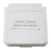 602TWO - Hamper Label, "Trash/WHTaste" Orange Lettering, pack of 5 - R&B Wire