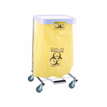 690INFEC - "Infectious Linen" Disposable Poly Liner Bag, Yellow Bag/Black Print  (200/case) - R&B Wire