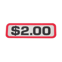 Pack of 12 - $2.00 Price Sticker for Coin Slides