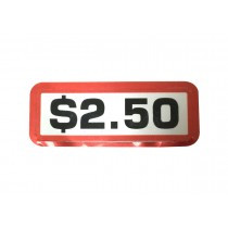 Pack of 12 - $2.50 Price Sticker for Coin Slides