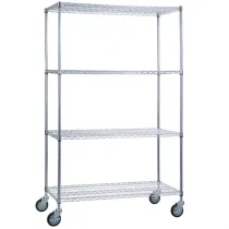 LC183672 - Linen Cart 18x36x72, 4 Wire Shelves  - R&B Wire