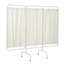 PSS 3/AML/C - Three Panel Antimicrobial Stationary Privacy Screen Cream Color - R&B Wire