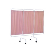 PSS 3C/AML/C - Three Panel Antimicrobial Stationary Privacy Screen Cream Color - R&B Wire