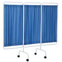 PSS 3CUS/AM/BF - Three Panel Antimicrobial Mobile Designer Privacy Screen, USA Made Blue Color - R&B Wire