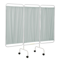 PSS 3CUS/AML/GG - Three Panel Antimicrobial Mobile Privacy Screen, USA Made Gray Green Color - R&B Wire