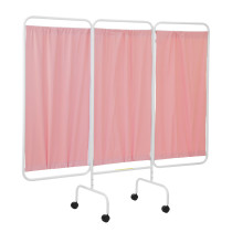 PSS 3CUS/AML/M - Three Panel Antimicrobial Mobile Privacy Screen, USA Made Mauve Color - R&B Wire