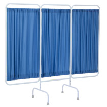 PSS 3US/AM/BF - Three Panel Antimicrobial Stationary Designer Privacy Screen, USA Made Blue Color - R&B Wire
