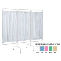 Three Panel Stationary Privacy Screen, USA Made Green Color