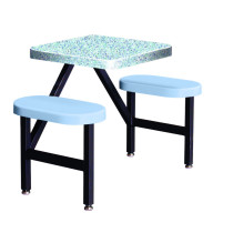 Seat Table Units STF-2224 With 1 Table And 2 Chairs In Coral Sea
