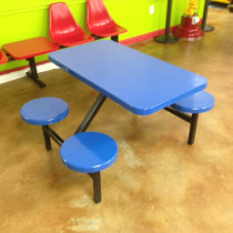 Seat Table Units STF-2444 With 1 Table And 4 Chairs In Regal Blue