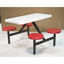 Seat Table Units STF-2444 With 1 Table And 4 Chairs In White