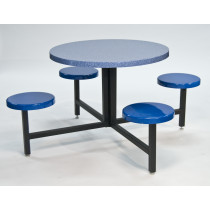 Seat Table Units STF-3600 With 1 Table And 4 Chairs In Ocean Wave
