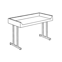 Folding Tables TFD-245 60"x24" Without Upper Shelf In White Granite