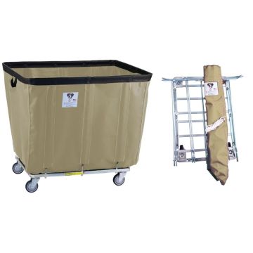 420Kdc/Bg - 20 Bushel Ups / Fedex Able Vinyl Basket Truck Beige - R&B Wire