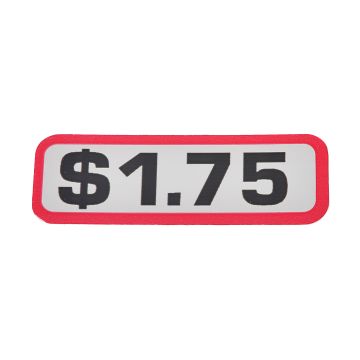 Pack of 12 - $1.75 Price Sticker for Coin Slides