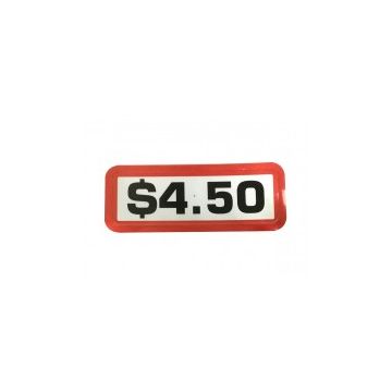 Pack of 12 - $4.50 Price Sticker for Coin Slides