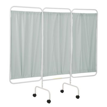 Pss 3Cus/Aml/Gg - Three Panel Antimicrobial Mobile Privacy Screen, Usa Made Gray Green Color - R&B Wire