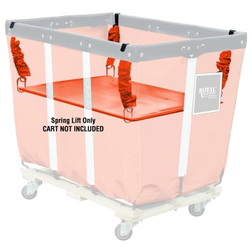 R10-Oox-Sln - Spring Lift, 10 Bu, Orange, For Use With Vinyl Basket Trucks  - Royal Basket