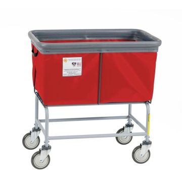 464Sob/Rd - 4 Bushel Elevated Vinyl Bumper Truck Red - R&B Wire